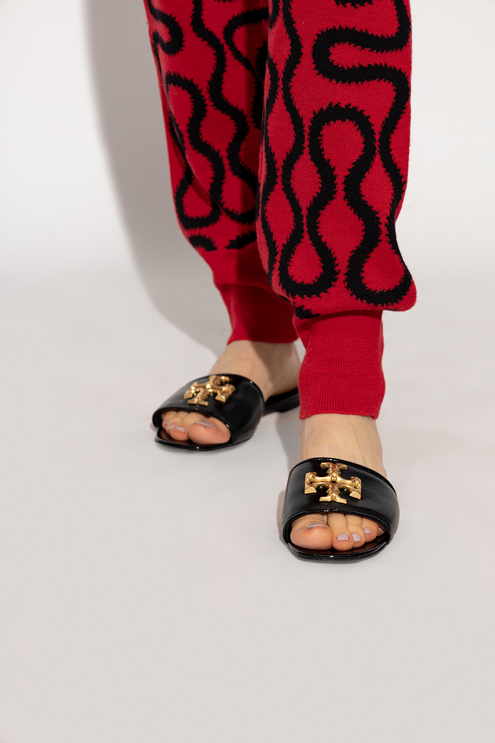 Tory burch slides red sale